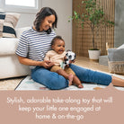 Panda Take Along Rattle Toy - stylish, adorable take-along toy that will keep your little one engaged at home & on-the-go