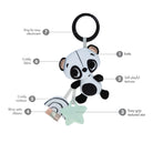 Panda Take Along Rattle Toy - identifying all key features