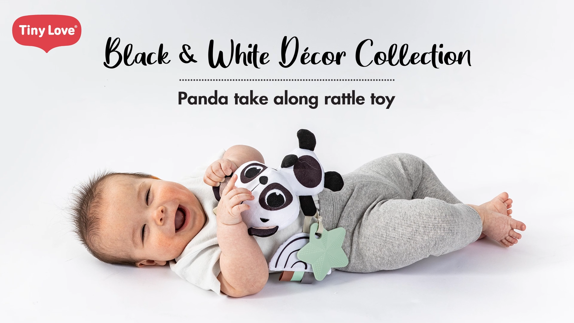 Black & White Panda Take Along Rattle Toy video