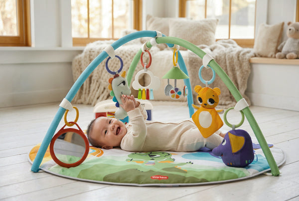 0-3+ months: STIMULATES THE SENSES