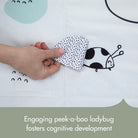 XL Outdoor Picnic Mat - engaging peek-a-boo ladybug fosters cognitive development
